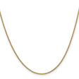 14K Yellow Gold 1.4 mm Polished Chain Necklace