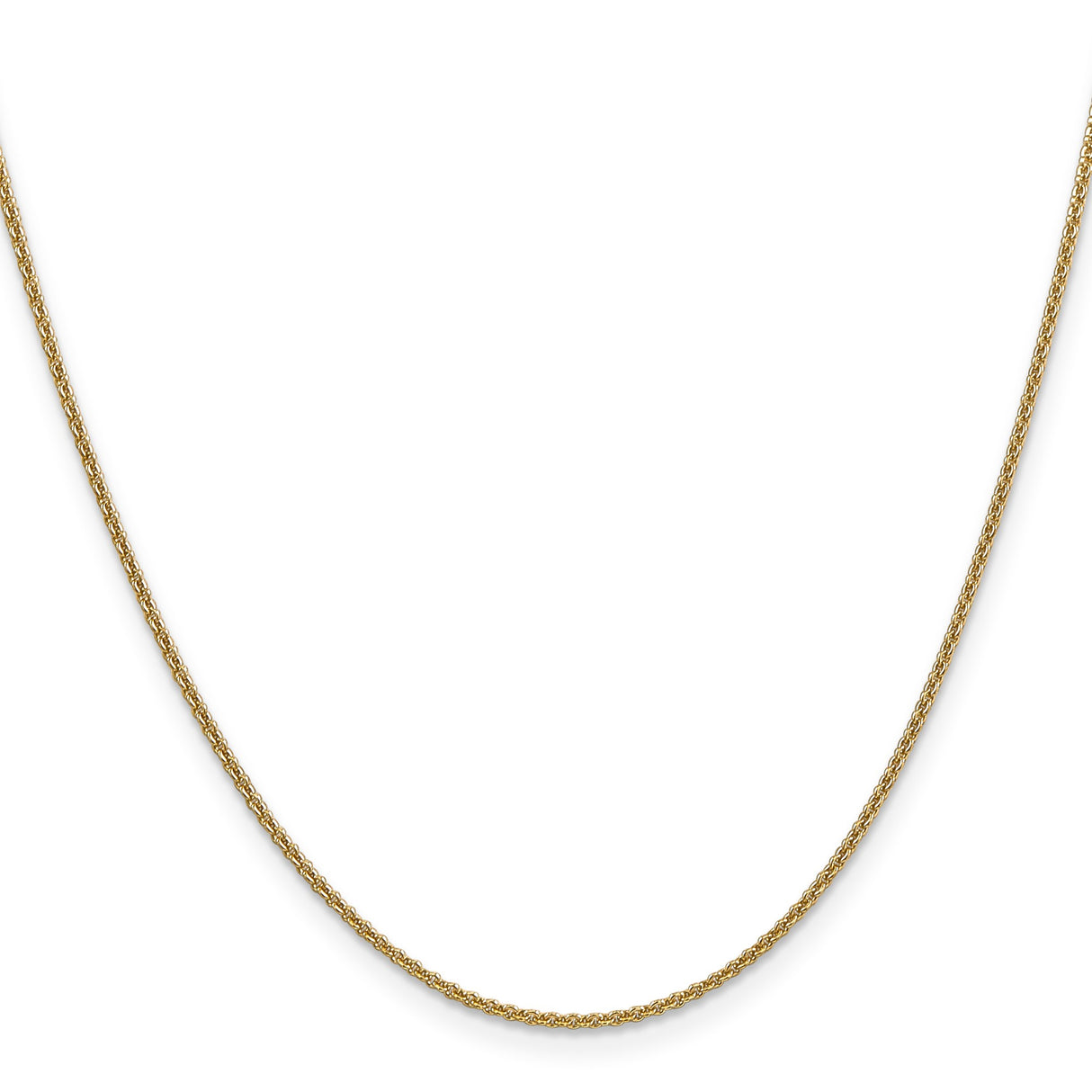 14K Yellow Gold 1.4 mm Polished Chain Necklace
