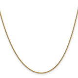 14K Yellow Gold 1.4 mm Polished Chain Necklace