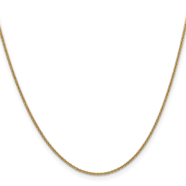 14K Yellow Gold 1.4 mm Polished Chain Necklace