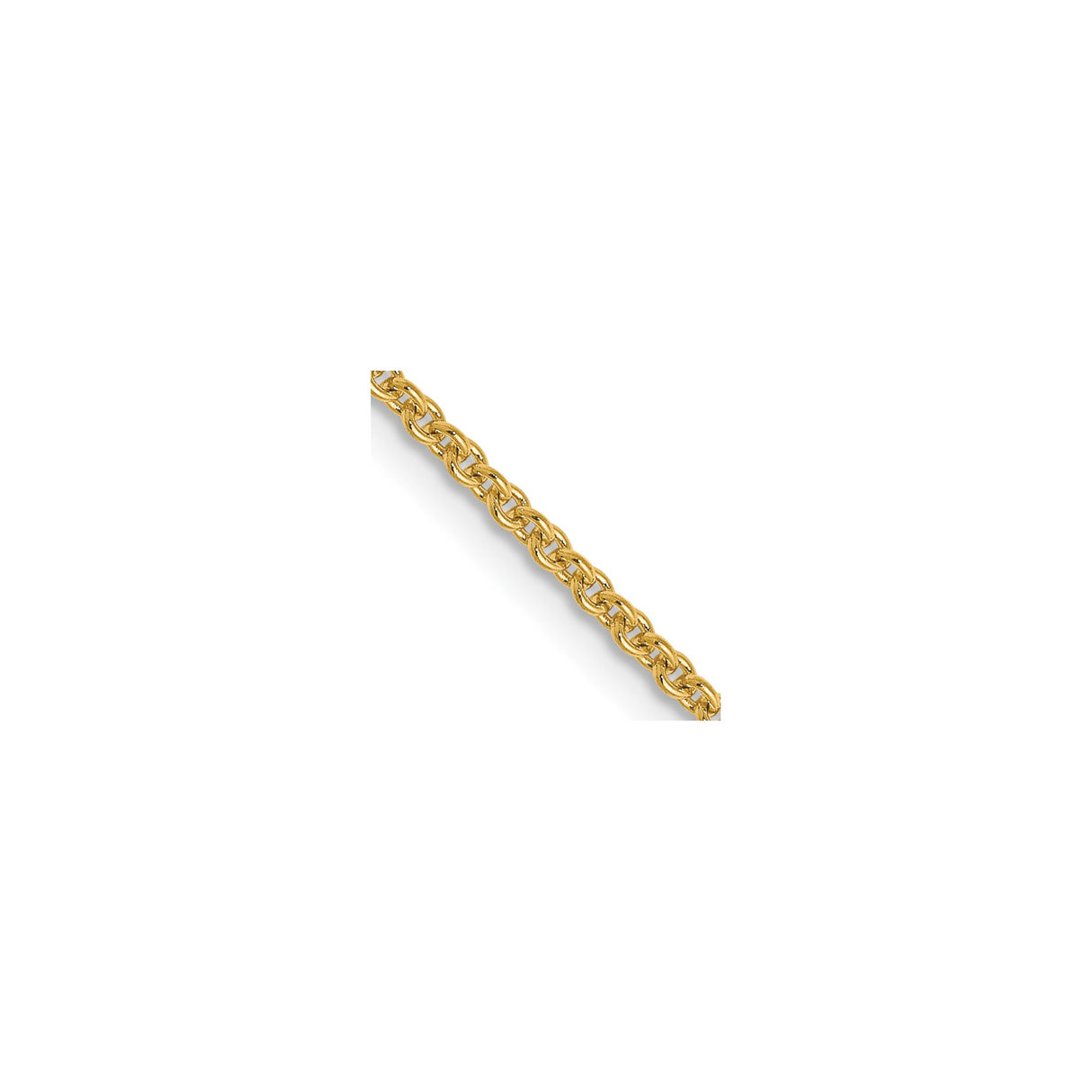 14K Yellow Gold 1.4 mm Polished Chain Necklace detail view