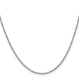 14K White Gold 1.4 mm Polished Chain Necklace, Solid