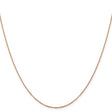 14K Rose Gold 1.1 mm Polished Chain Necklace