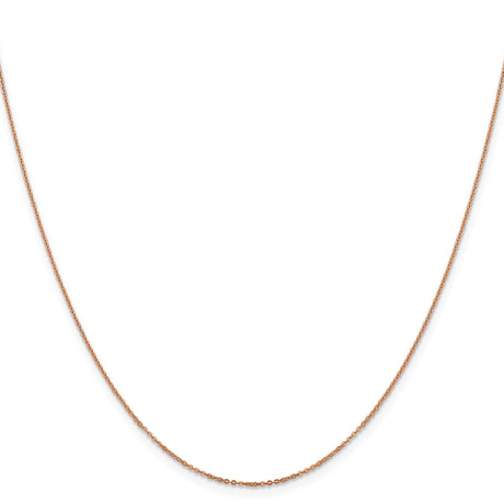 14K Rose Gold 1.1 mm Polished Chain Necklace