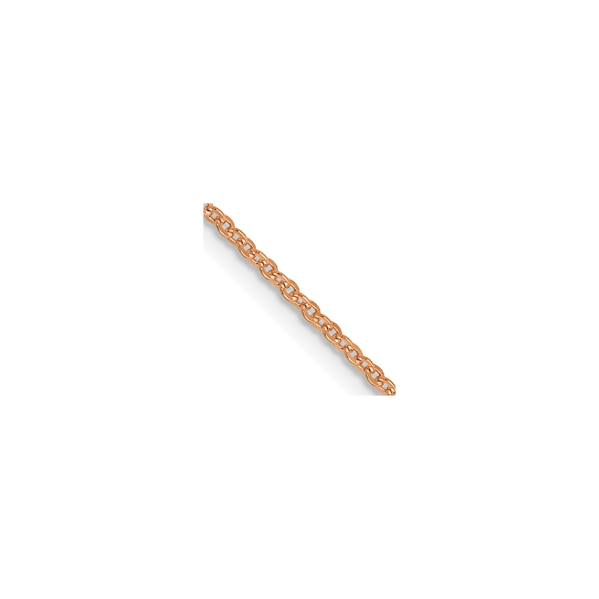 14K Rose Gold 1.1 mm Polished Chain Necklace detail view