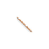 14K Rose Gold 1.1 mm Polished Chain Necklace detail view