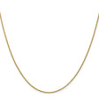 14K Yellow Gold 1 mm Franco Chain Necklace, Polished
