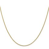 14K Yellow Gold 1 mm Franco Chain Necklace, Polished
