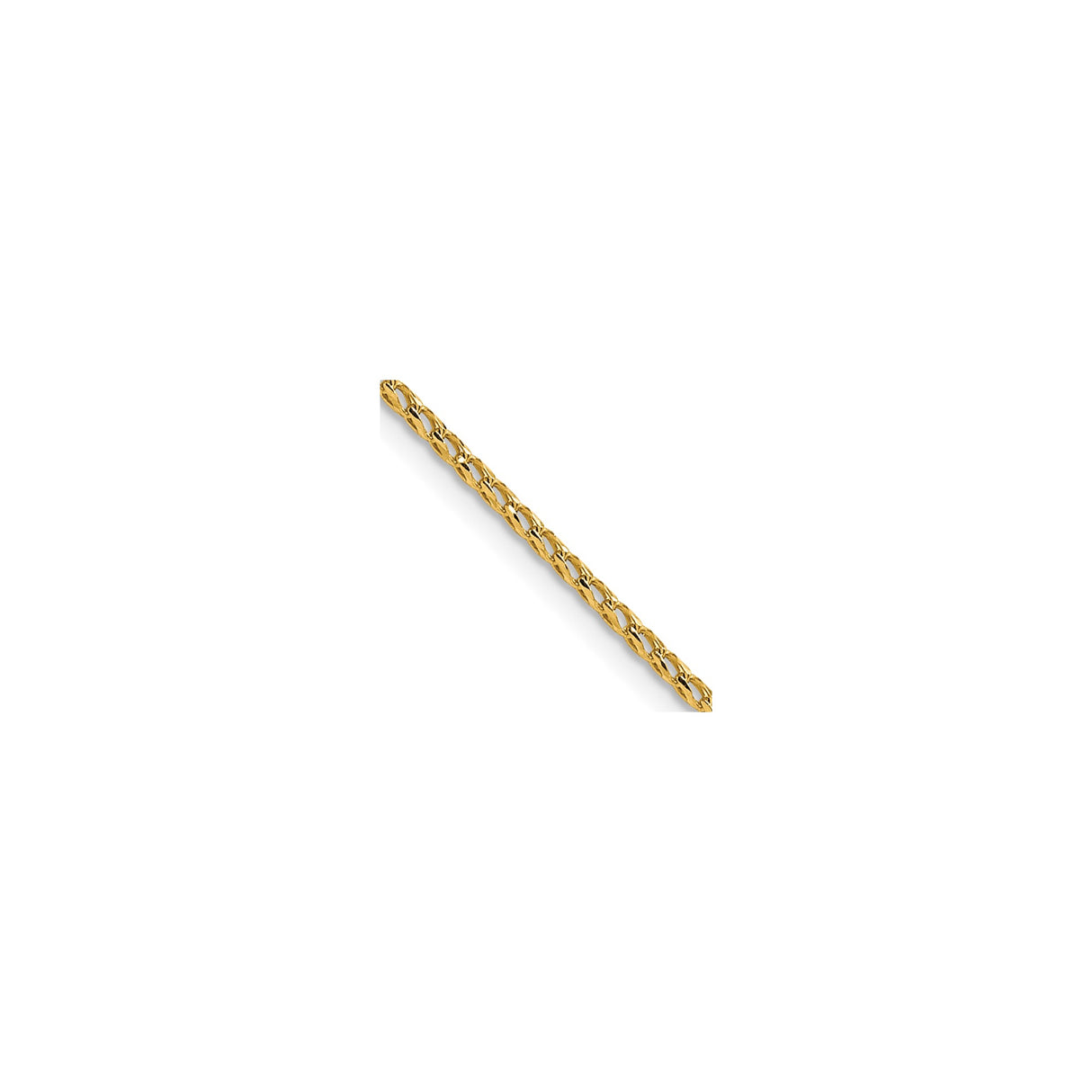 14K Yellow Gold 1 mm Franco Chain Necklace, Polished detail view