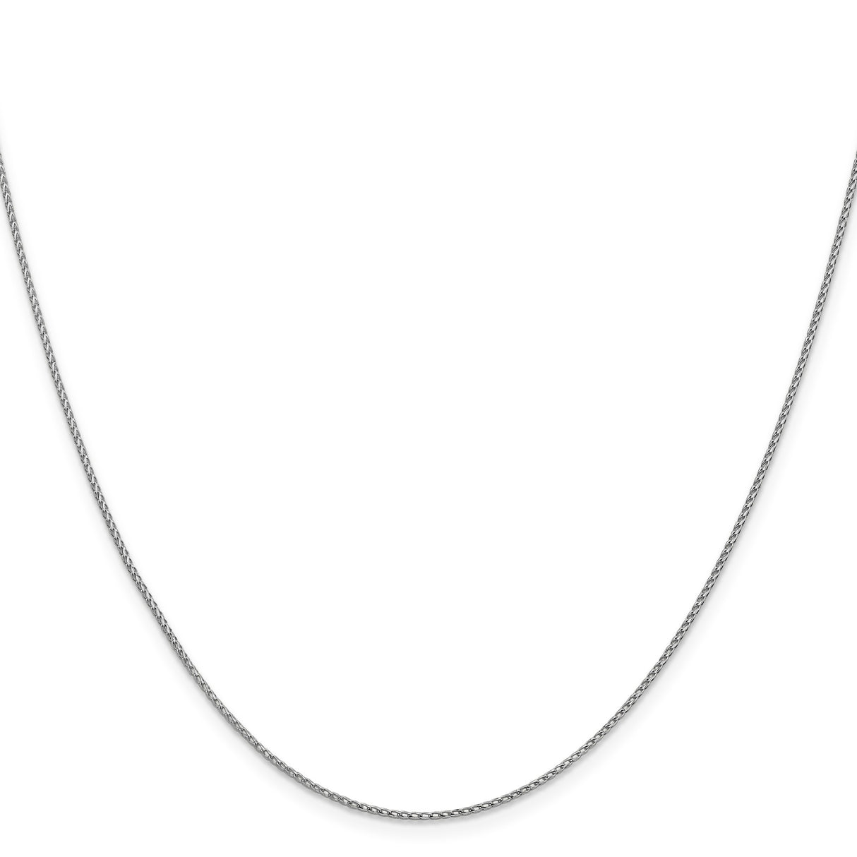 14K White Gold 1 mm Franco Chain Necklace, Polished