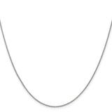 14K White Gold 1 mm Franco Chain Necklace, Polished