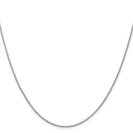 14K White Gold 1 mm Franco Chain Necklace, Polished