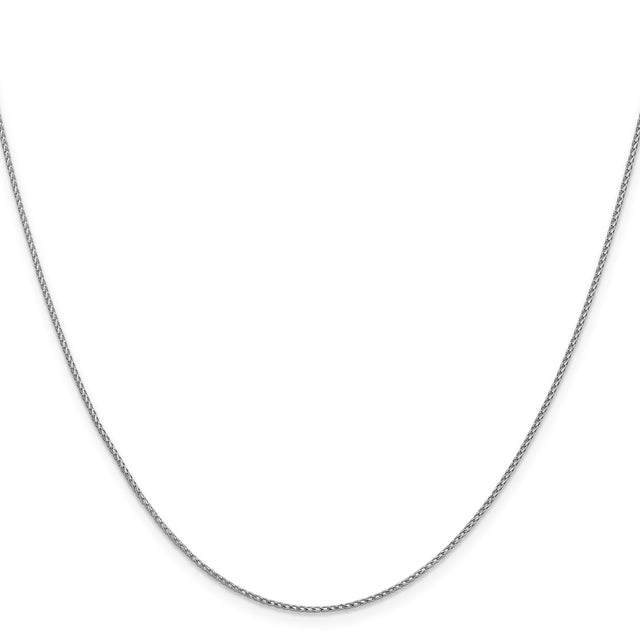 14K White Gold 1 mm Franco Chain Necklace, Polished