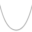14K White Gold 1.1 mm Franco Chain Necklace, Polished
