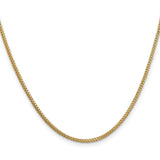 14K Yellow Gold 1.25 mm Franco Chain Necklace, Polished