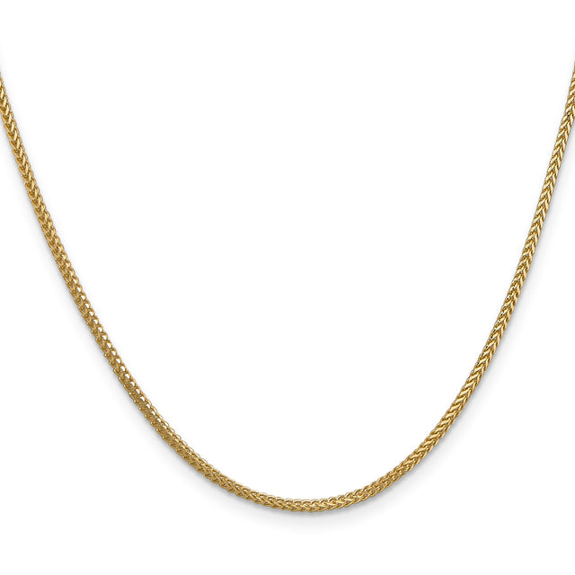 14K Yellow Gold 1.25 mm Franco Chain Necklace, Polished