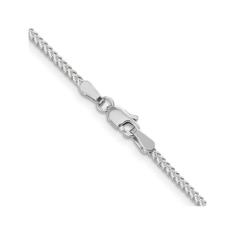14K White Gold 1.25 mm Franco Chain Necklace, Polished alternate angle