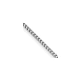 14K White Gold 1.25 mm Franco Chain Necklace, Polished detail view