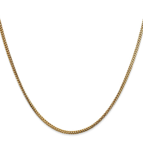 14K Yellow Gold 1.5 mm Franco Chain Necklace, Polished