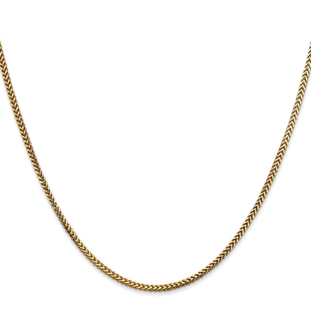 14K Yellow Gold 1.5 mm Franco Chain Necklace, Polished