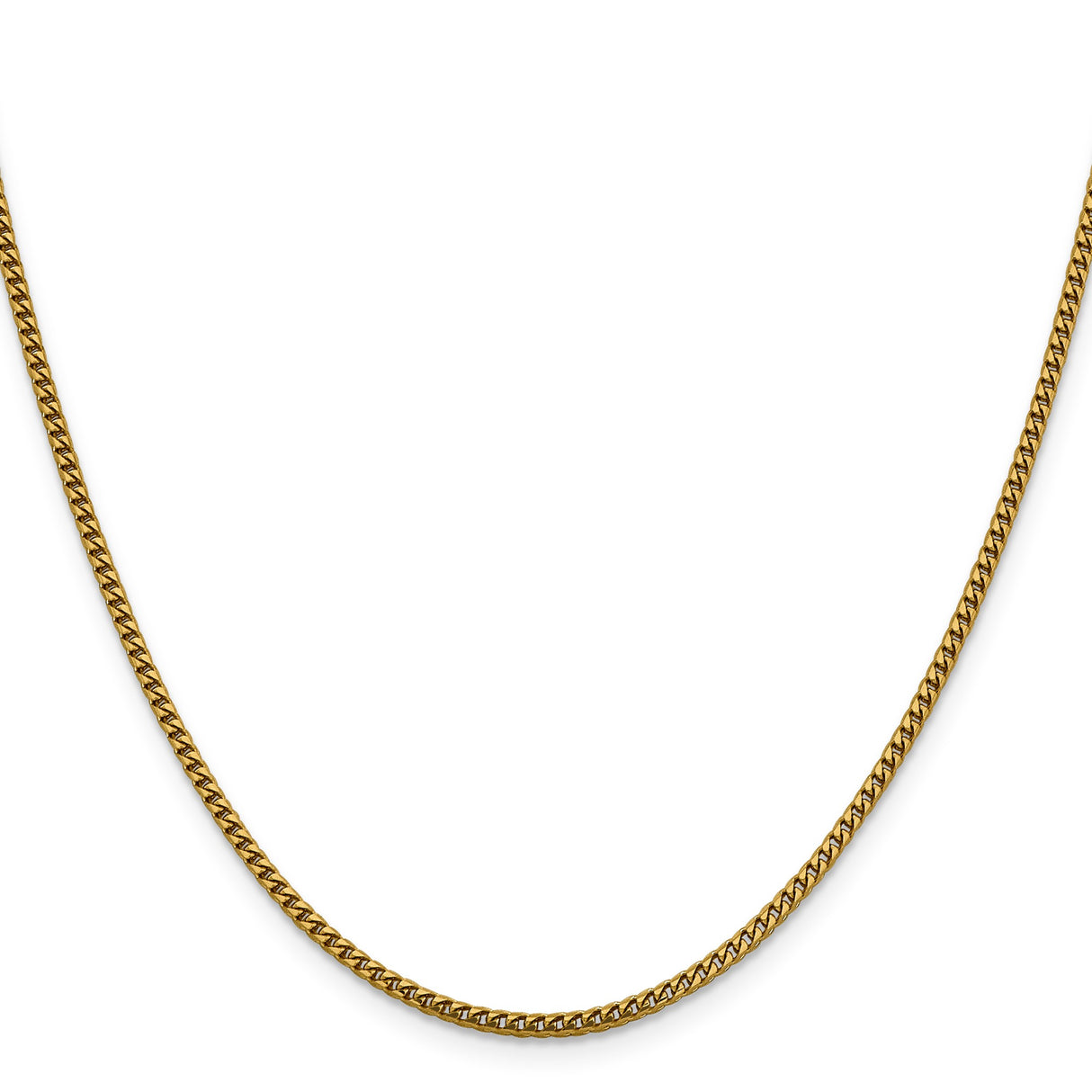 14K Yellow Gold 2 mm Franco Chain Necklace, Polished
