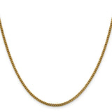 14K Yellow Gold 2 mm Franco Chain Necklace, Polished