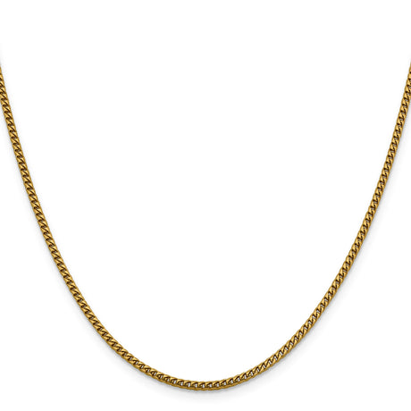 14K Yellow Gold 2 mm Franco Chain Necklace, Polished