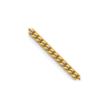 14K Yellow Gold 2 mm Franco Chain Necklace, Polished detail view