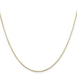 14K Yellow Gold 0.8 mm Polished Chain Necklace, Solid
