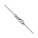 14K White Gold 0.8 mm Polished Chain Necklace, Solid alternate angle