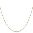 14K Yellow Gold 1 mm Polished Chain Necklace, Solid