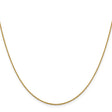 14K Yellow Gold 1.15 mm Polished Chain Necklace, Solid