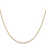 14K Yellow Gold 1.15 mm Polished Chain Necklace, Solid