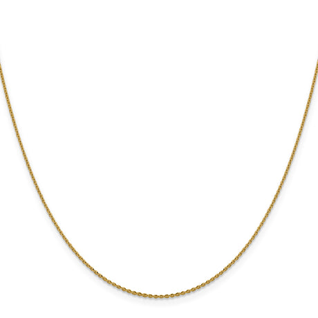 14K Yellow Gold 1.15 mm Polished Chain Necklace, Solid