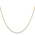 14K Yellow Gold 0.9 mm Box Chain Necklace, Polished
