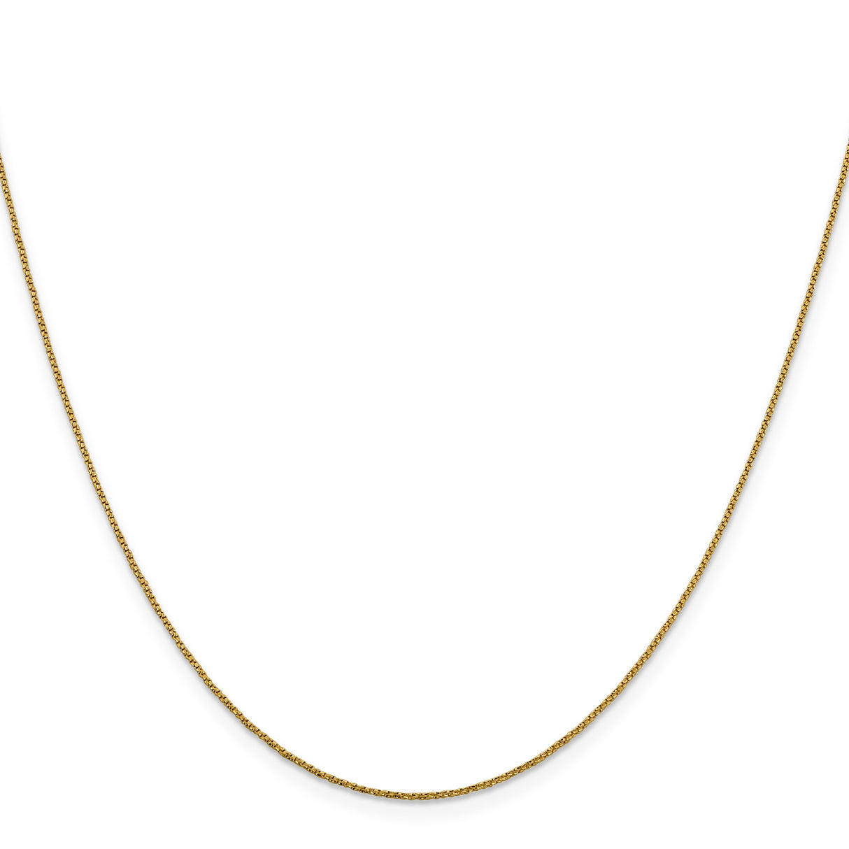 14K Yellow Gold 0.9 mm Box Chain Necklace, Polished