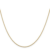 14K Yellow Gold 0.9 mm Box Chain Necklace, Polished