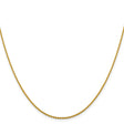 14K Yellow Gold 1.25 mm Polished Chain Necklace, Solid