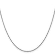 14K White Gold 1.5 mm Polished Chain Necklace, Solid