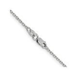 14K White Gold 1.5 mm Polished Chain Necklace, Solid alternate angle