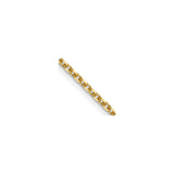 14K Yellow Gold 1.5 mm Polished Chain Necklace, Solid detail view