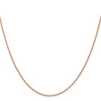 14K Rose Gold 0.95 mm Franco Chain Necklace, Polished