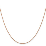 14K Rose Gold 0.95 mm Franco Chain Necklace, Polished