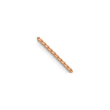14K Rose Gold 0.95 mm Franco Chain Necklace, Polished detail view