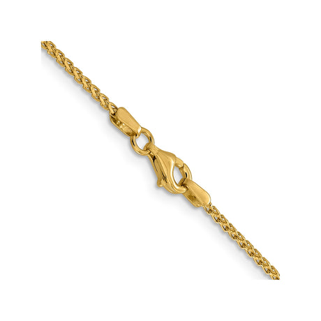 14K Yellow Gold 1.4 mm Franco Chain Necklace, Polished alternate angle