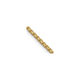 14K Yellow Gold 1.4 mm Franco Chain Necklace, Polished detail view