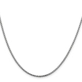 14K White Gold 1.6 mm Franco Chain Necklace, Polished