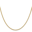 14K Yellow Gold 2.1 mm Franco Chain Necklace, Polished