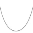14K White Gold 2.1 mm Franco Chain Necklace, Polished