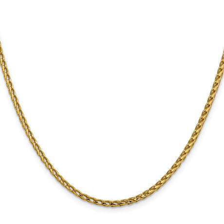 14K Yellow Gold 2.45 mm Franco Chain Necklace, Polished